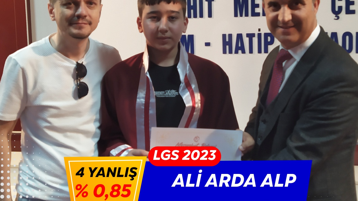 Öğrencimiz Ali Arda ALP'i Tebrik Ederiz